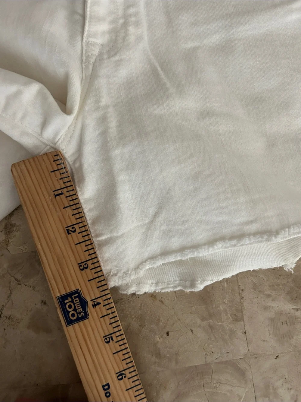 J.Crew Washed White Raw Hem Jean Shorts 28